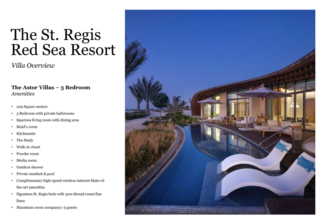 st Regis resort REd Sea global